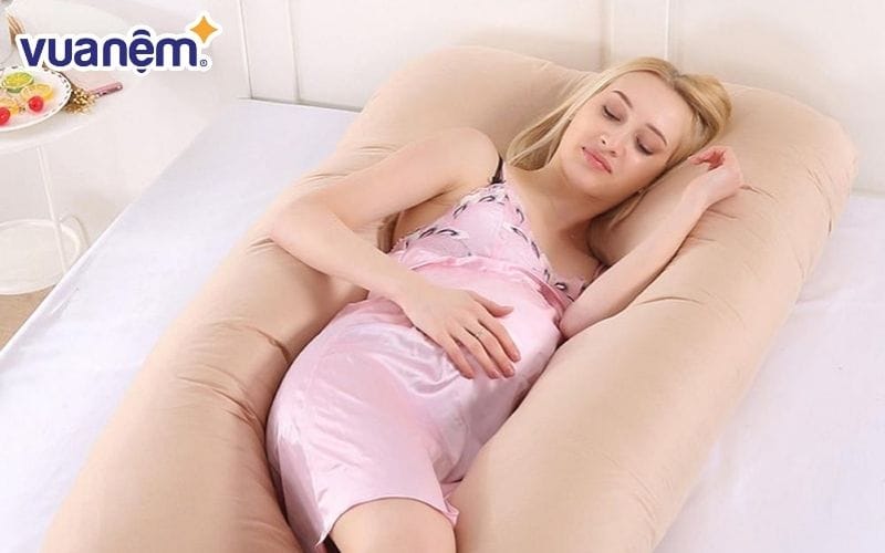 Gối chữ U cho bà bầu hỗ trợ nâng đỡ cơ thể mẹ