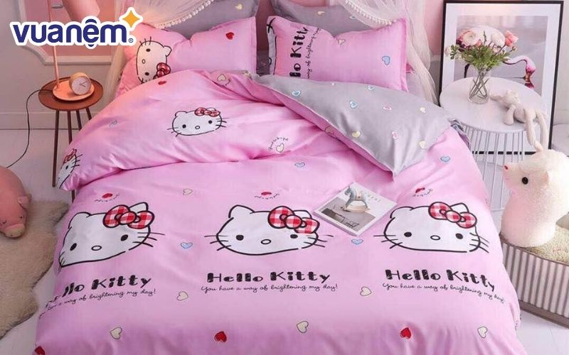 Ga giường Hello Kitty màu hồng