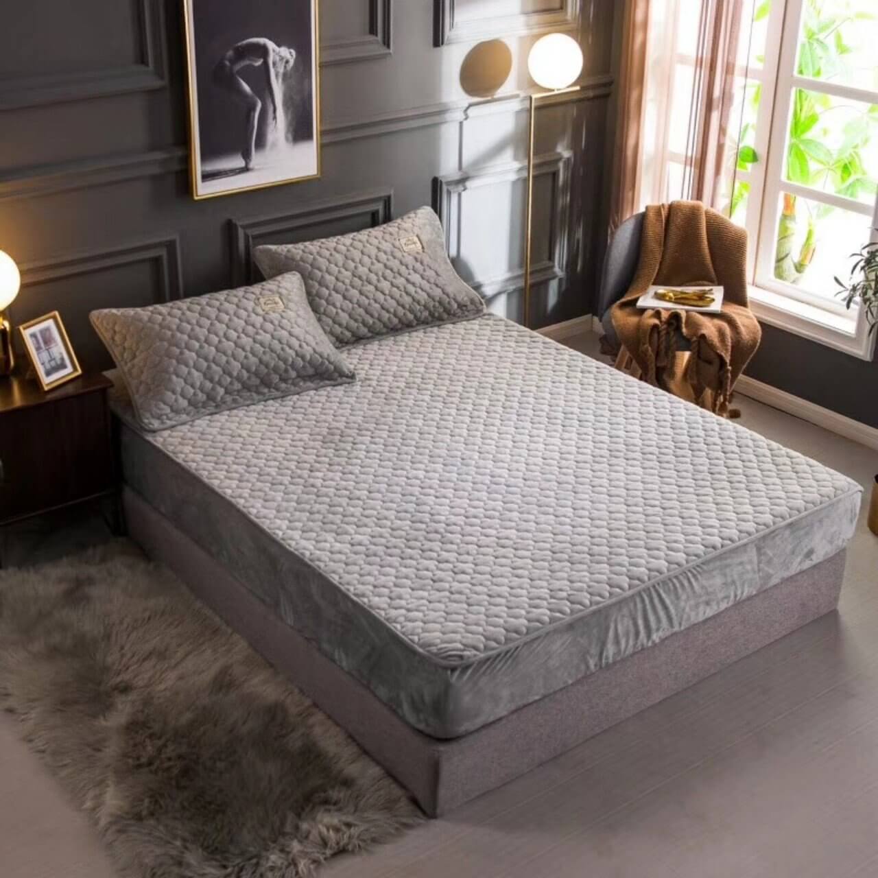 Thảm trải giường nỉ nhung