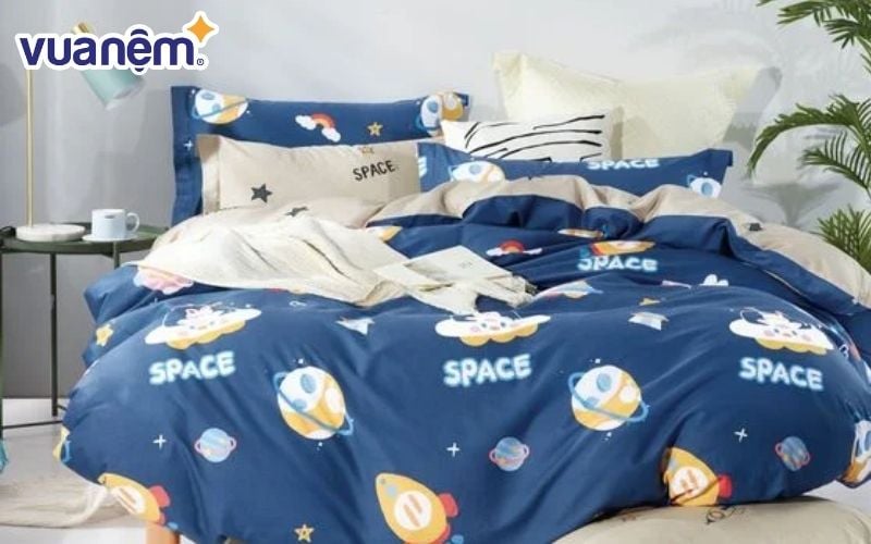 Ga giường 1m2 cho trẻ em làm từ vải cotton
