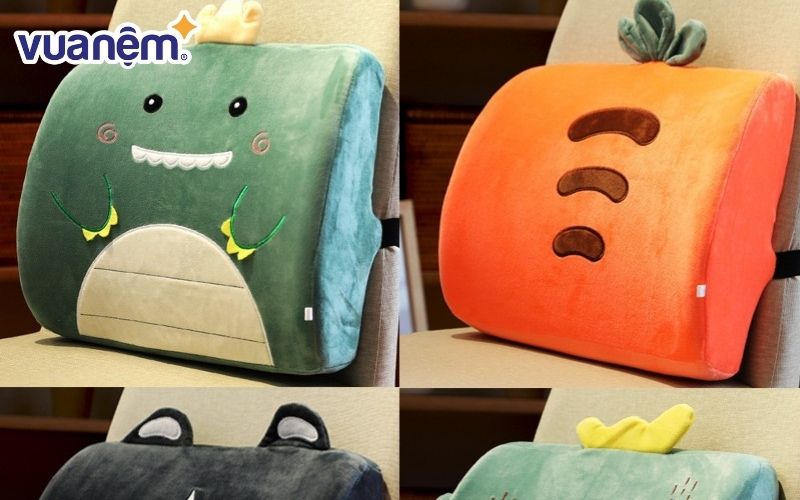 Gối tựa lưng văn phòng kèm đệm