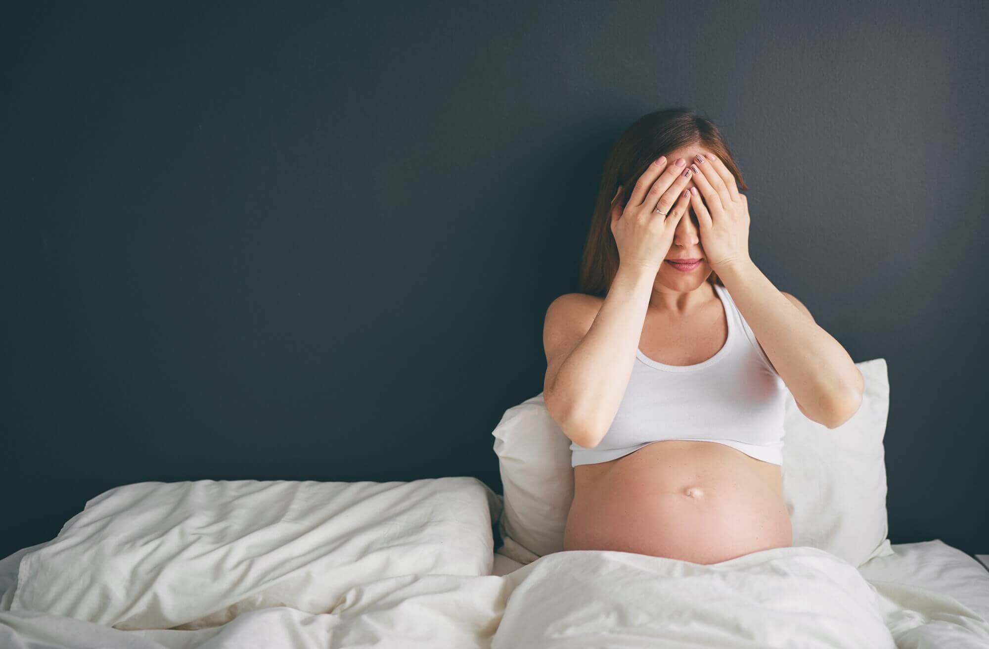 phụ nữ bị mất ngủ khi mang thai.