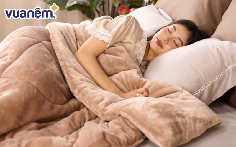 Chăn nhung là một trong những loại chăn được ưa chuộng nhất hiện nay nhờ vẻ ngoài sang trọng