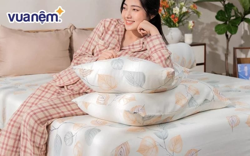 Ga chun trải giường Amando Aleena sợi gỗ thiên nhiên
