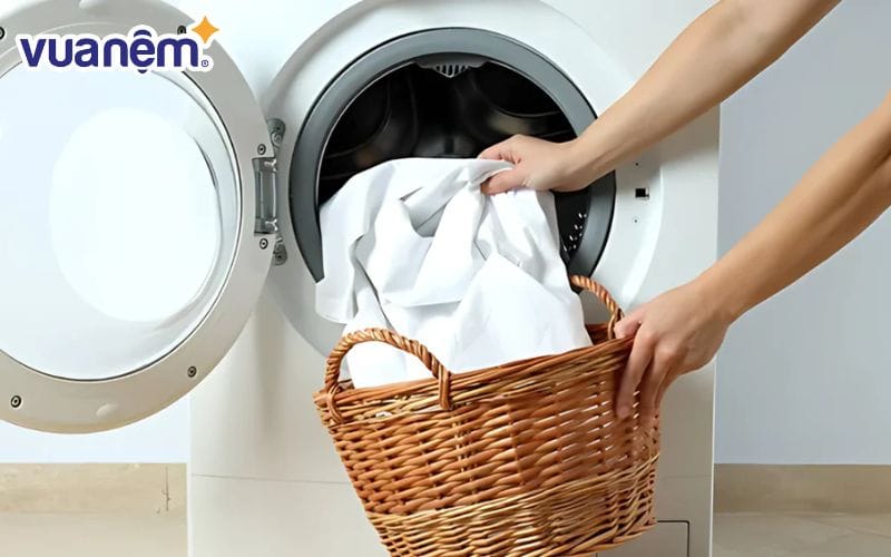 Giặt chăn ga gối bằng máy đúng cách