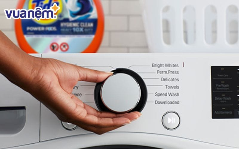 Lựa chọn chương trình giặt dành cho chăn ga gối