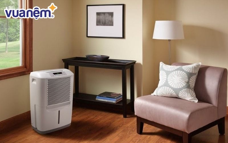 Đặt chăn ga trong phòng kín có máy hút ẩm trong 1-2 tiếng để chăn ga khô tự nhiên