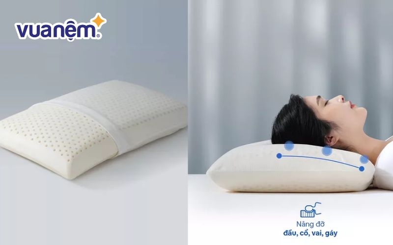Gối cao su thiên nhiên Gummi Cookie nâng đỡ cổ vai gáy