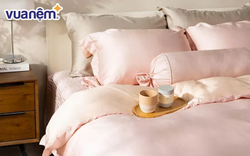 Bộ chăn ga chun chần Lụa Tencel cao cấp Amando Élan