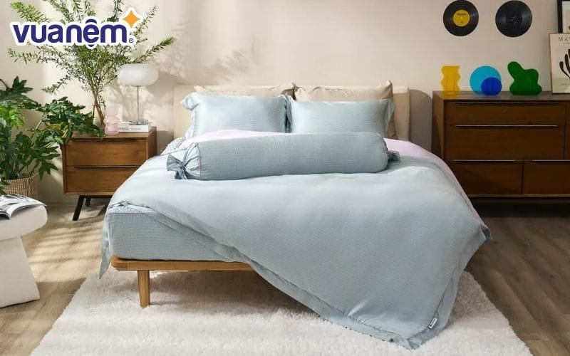 Bộ chăn ga chun chần Lụa Tencel cao cấp Amando Élan
