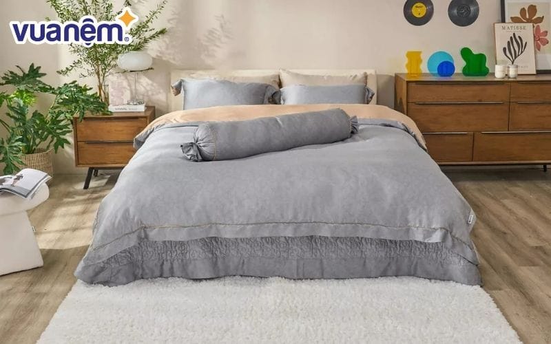 Bộ chăn ga phủ chần Lụa Tencel cao cấp Amando Élan