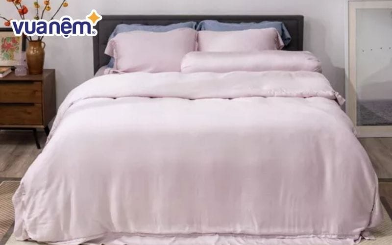Bộ chăn ga màu tím Amando Lagom lụa tencel cao cấp