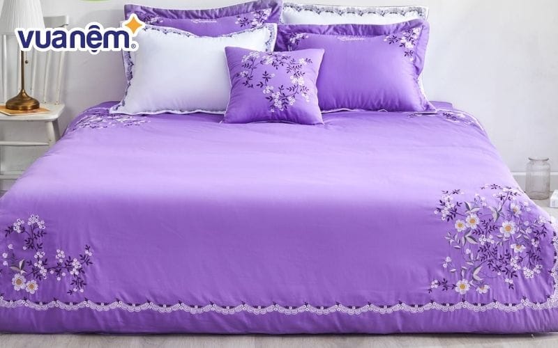 Bộ chăn ga tím pastel Everon - Lựa chọn hoàn hảo cho giấc ngủ trọn vẹn