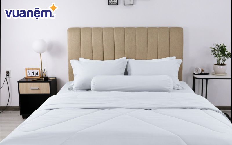 Bộ chăn ga gối màu trắng Nin Classic