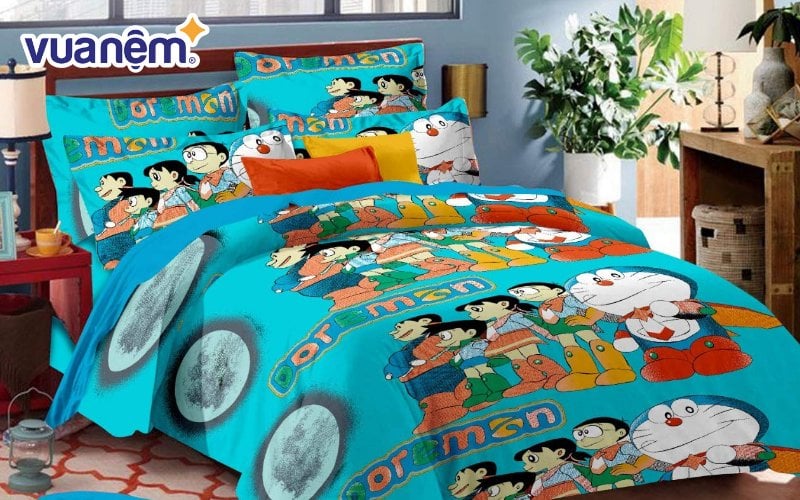 Chăn mền Doremon thiết kế mỏng nhẹ, phù hợp cho mùa hè