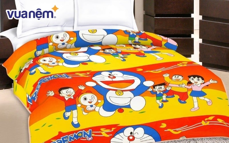 Chăn mền Doremon có màu sắc đa dạng, phù hợp với mọi phong cách