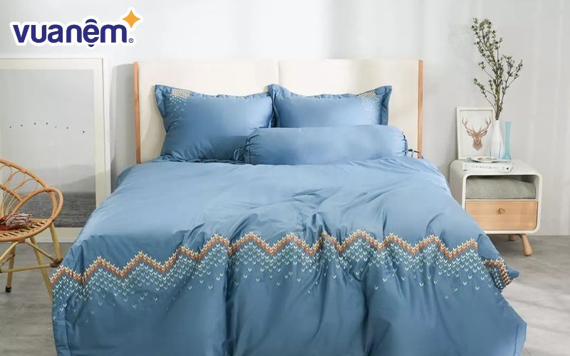 Mẫu ga giường chần bông làm từ vải cotton