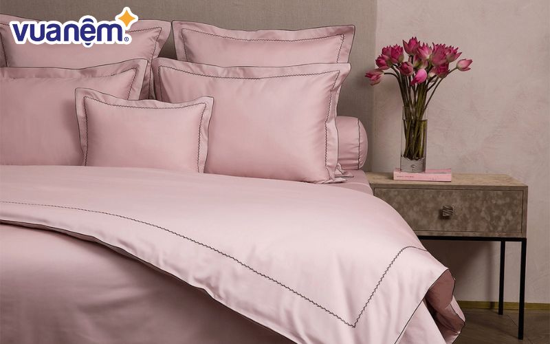 Ga giường chần bông chất liệu satin mềm mại
