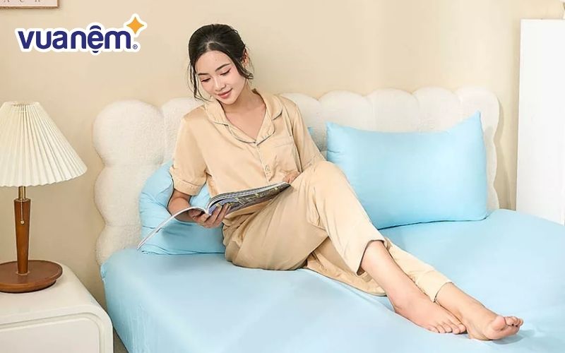Ga giường vải tencel mịn màng, ít nhăn và thoáng mát