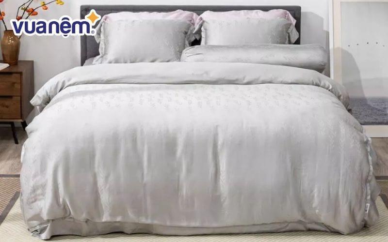 Bộ ga giường màu xám Amando Lagom lụa tencel