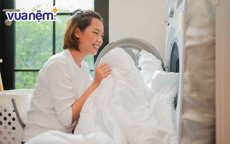 Sấy quá nóng, drap trải giường sẽ bị co rút