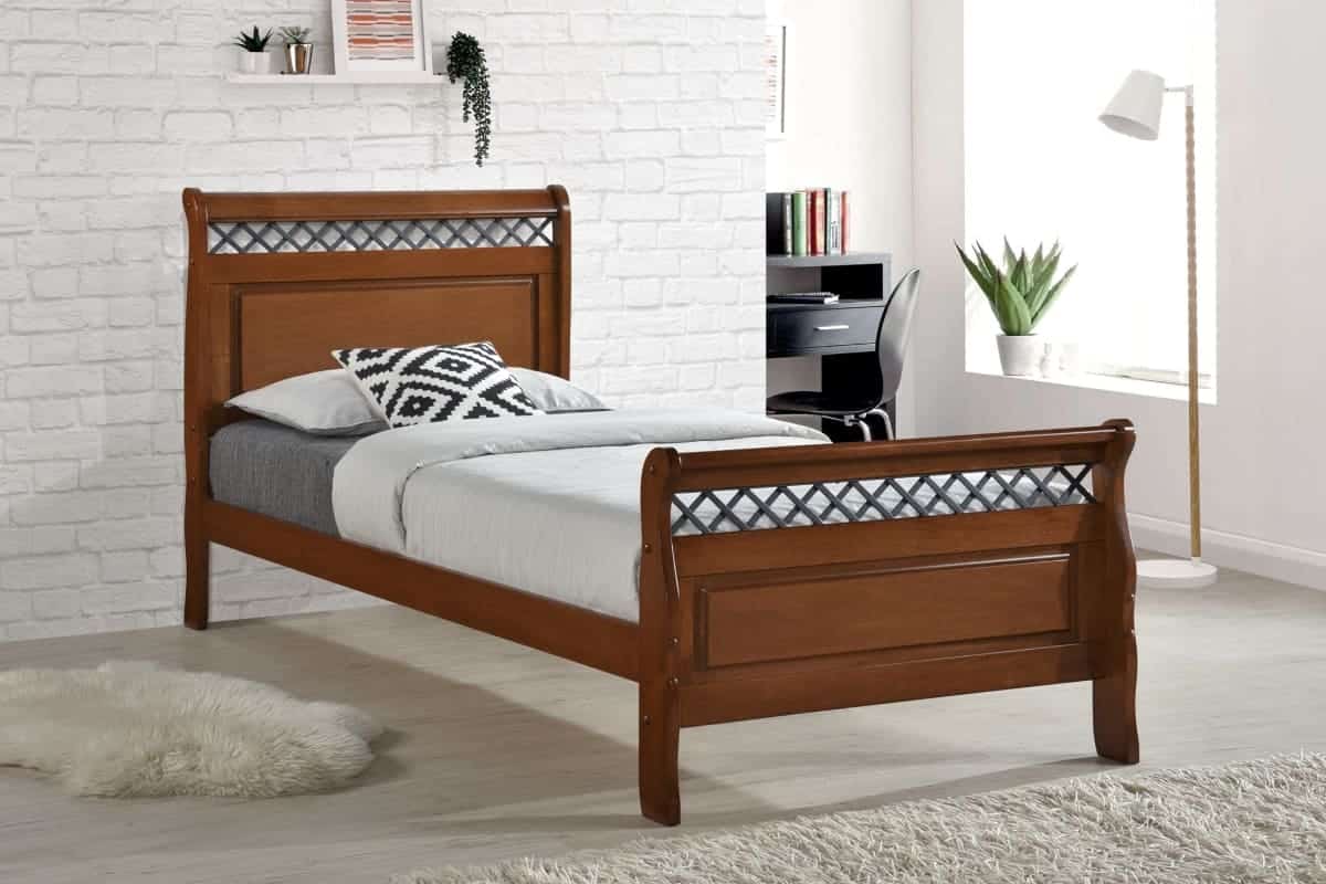 giường gỗ 1m2 x 2m 