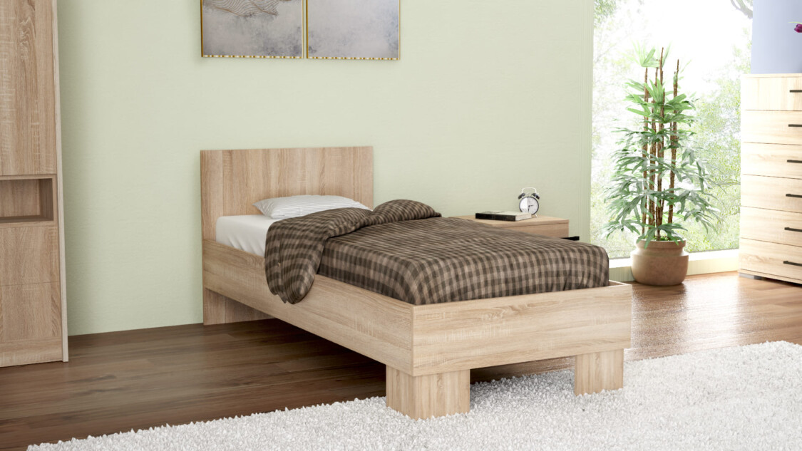 Mẫu giường gỗ đơn đẹp 11