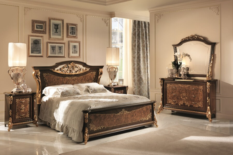 Giường ngủ lối thiết kế cổ điển