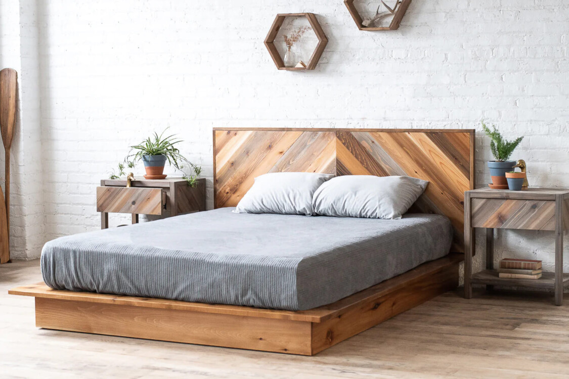 Mẫu giường gỗ ép đẹp 19