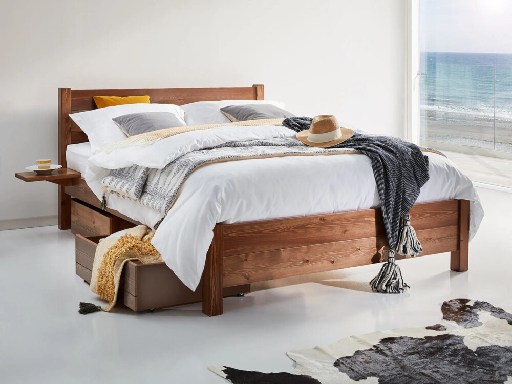 Mẫu giường gỗ xoan đào đẹp 26