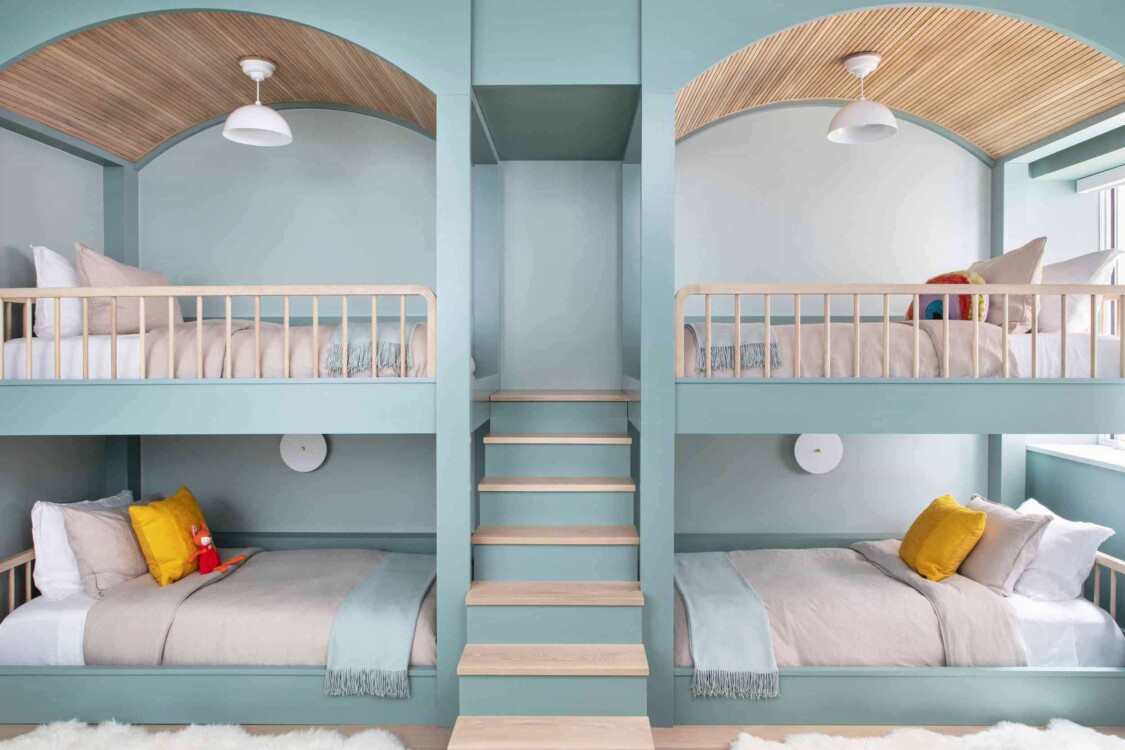 Mẫu giường tầng gỗ công nghiệp dành cho bé trai 2