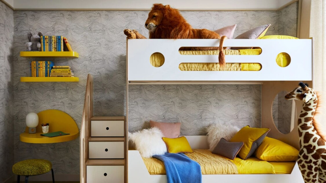 giường tầng gỗ công nghiệp cho trẻ