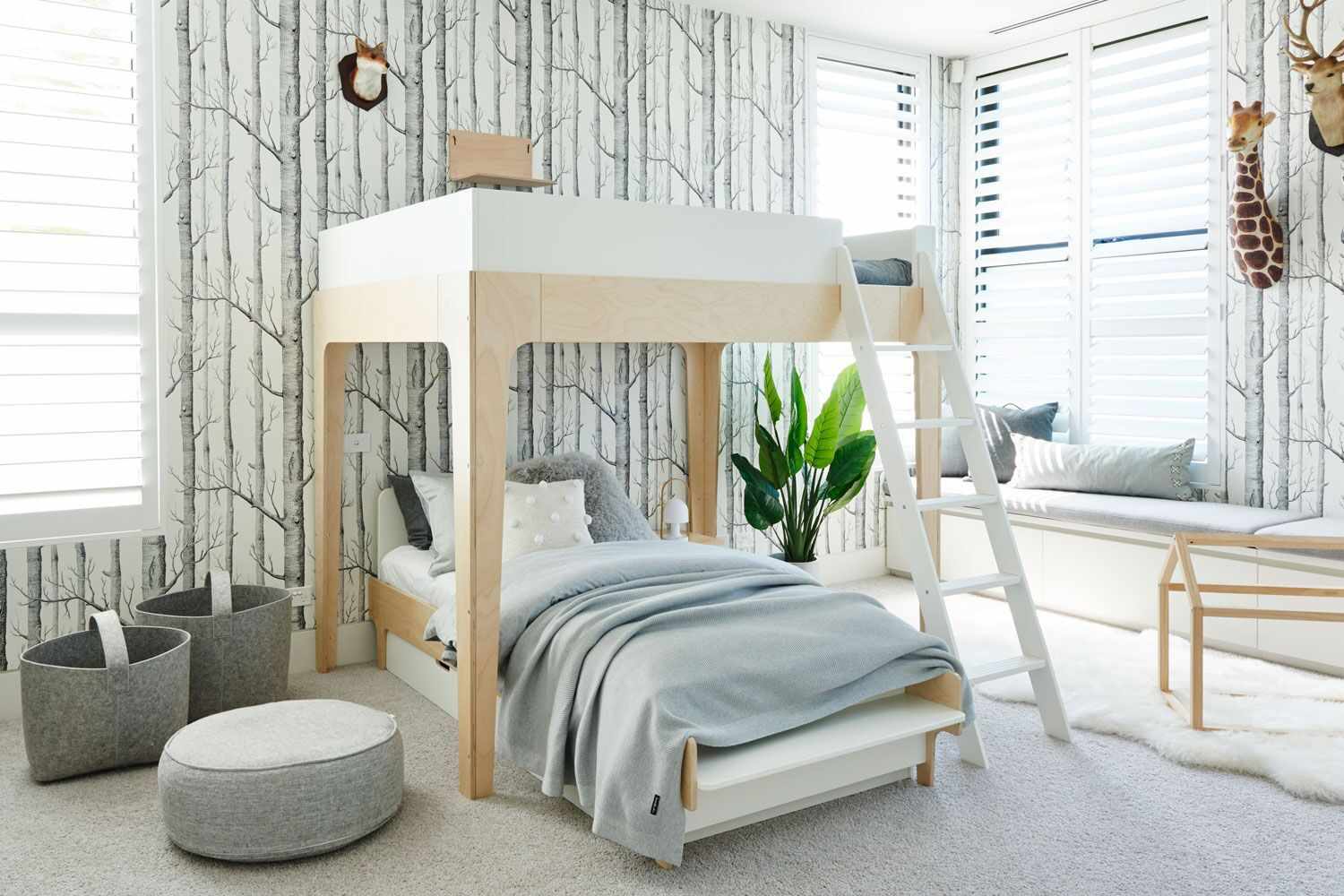 giường tầng thông minh gỗ