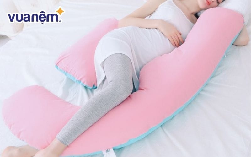 Gối kê bụng cho bà bầu chữ J