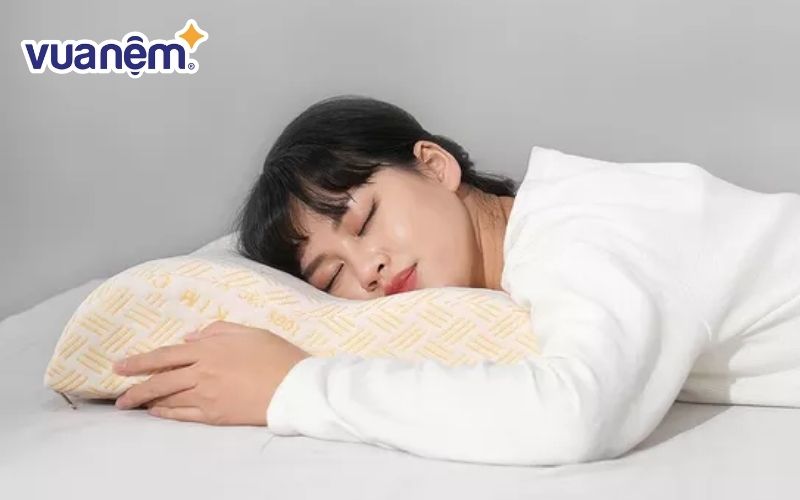 Gối chống trào ngược cao su Kim Cương lượn sóng A