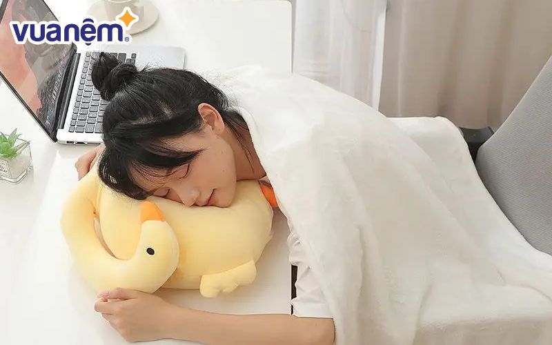 Một bộ gối mền ngủ văn phòng sẽ giúp bạn có giấc ngủ ngon và thoải mái hơn.