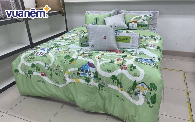 Cha mẹ có thể lựa chọn màu sắc chăn ga gối với gam màu lạnh