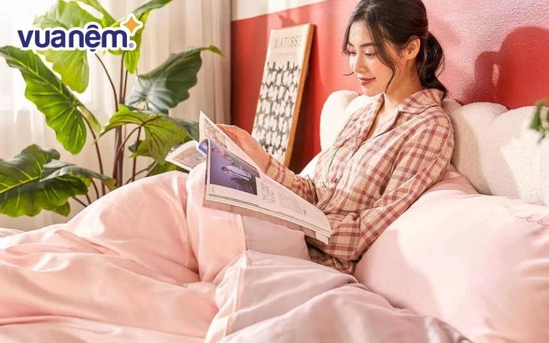 Bộ ga chun Amando Lily màu hồng phù hợp cho cung hoàng đạo Thiên Bình