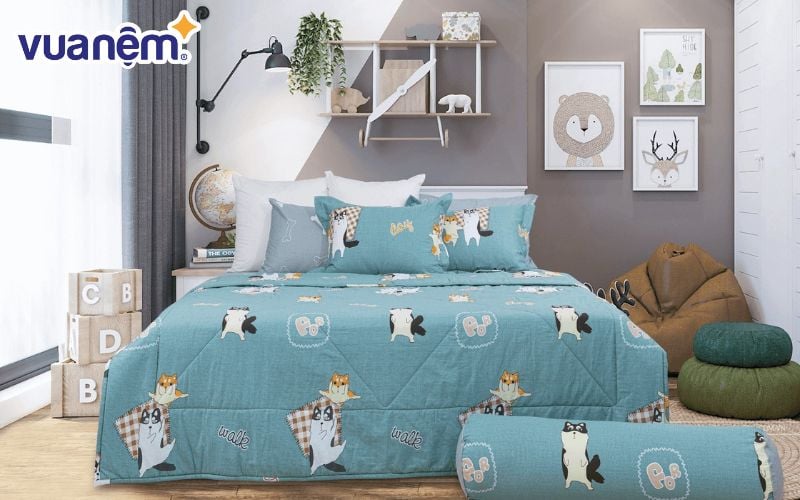 Mền cotton mát được làm từ chất liệu cotton tự nhiên 100% - Mẫu 2