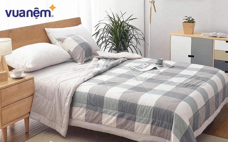 Mền cotton poly mỏng - Mẫu 1