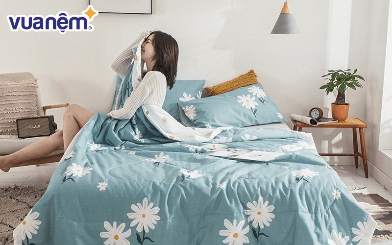 Mền cotton poly mỏng - Mẫu 2