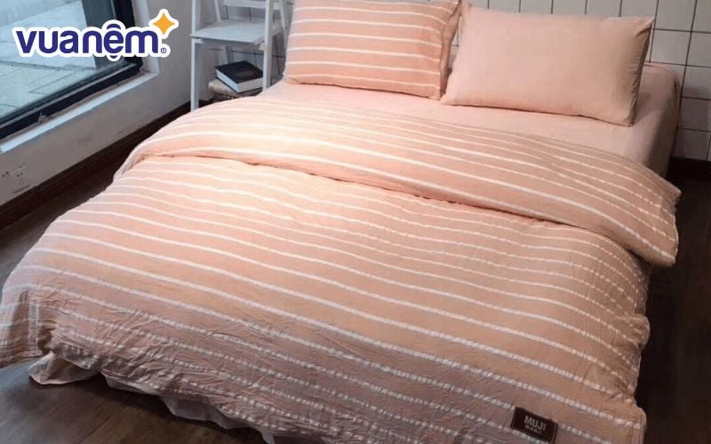 Mền cotton mát vải đũi - Mẫu 1