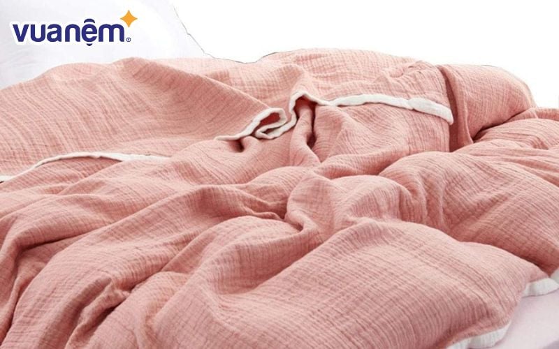 Mền cotton mát vải đũi - Mẫu 3