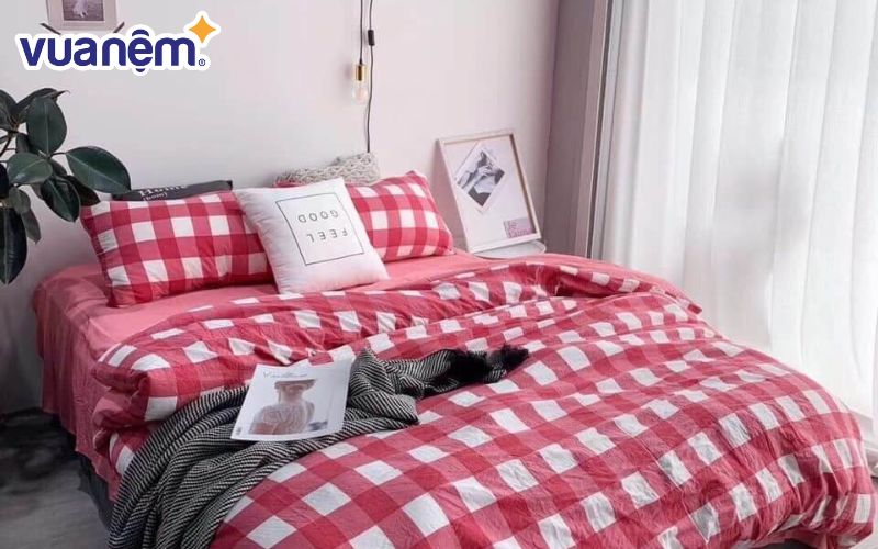 Mền cotton mát vải đũi - Mẫu 7