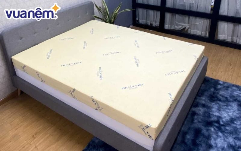 Nệm cao su Thuần Việt có độ đàn hồi tốt, đem đến cho người tiêu dùng cảm giác êm ái, mềm mại mà không quá thô cứng