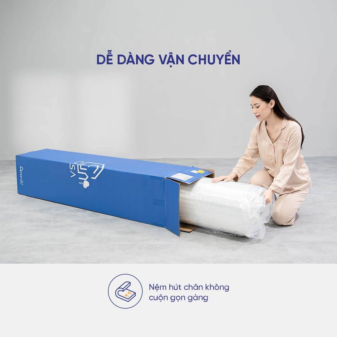 Có thể cuộn nệm và cất giữ dễ dàng