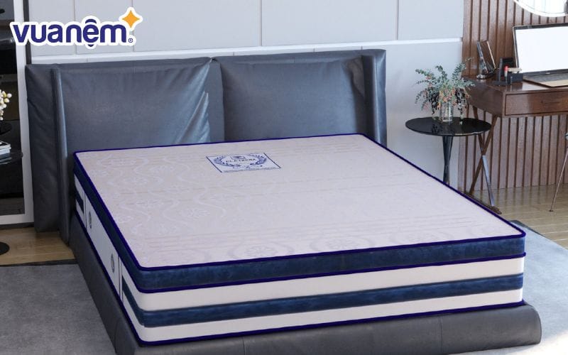 Nệm lò xo túi cao su Kim Cương 3 viền