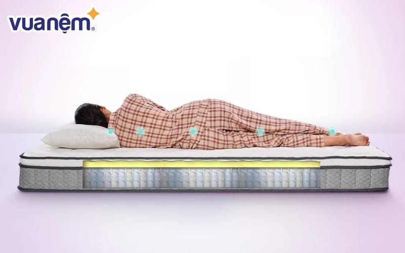 Nệm lò xo rất thích hợp với người ngủ nghiêng