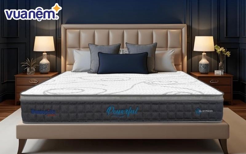 Dunlopillo de.Stress Powerful cũng là ứng củ viên sáng giá trong danh sách nệm tốt nhất cho người đau hông