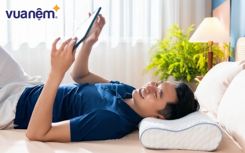Gối Goodnight Nori 1.0 foam lượn sóng nâng đỡ cổ vai gáy